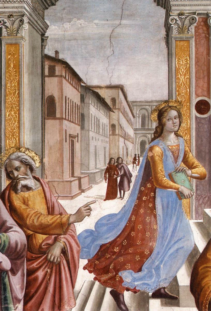 Presentazione della Vergine al Tempio - Cappella Tornabuoni, Santa Maria Novella, Firenze, dettaglio